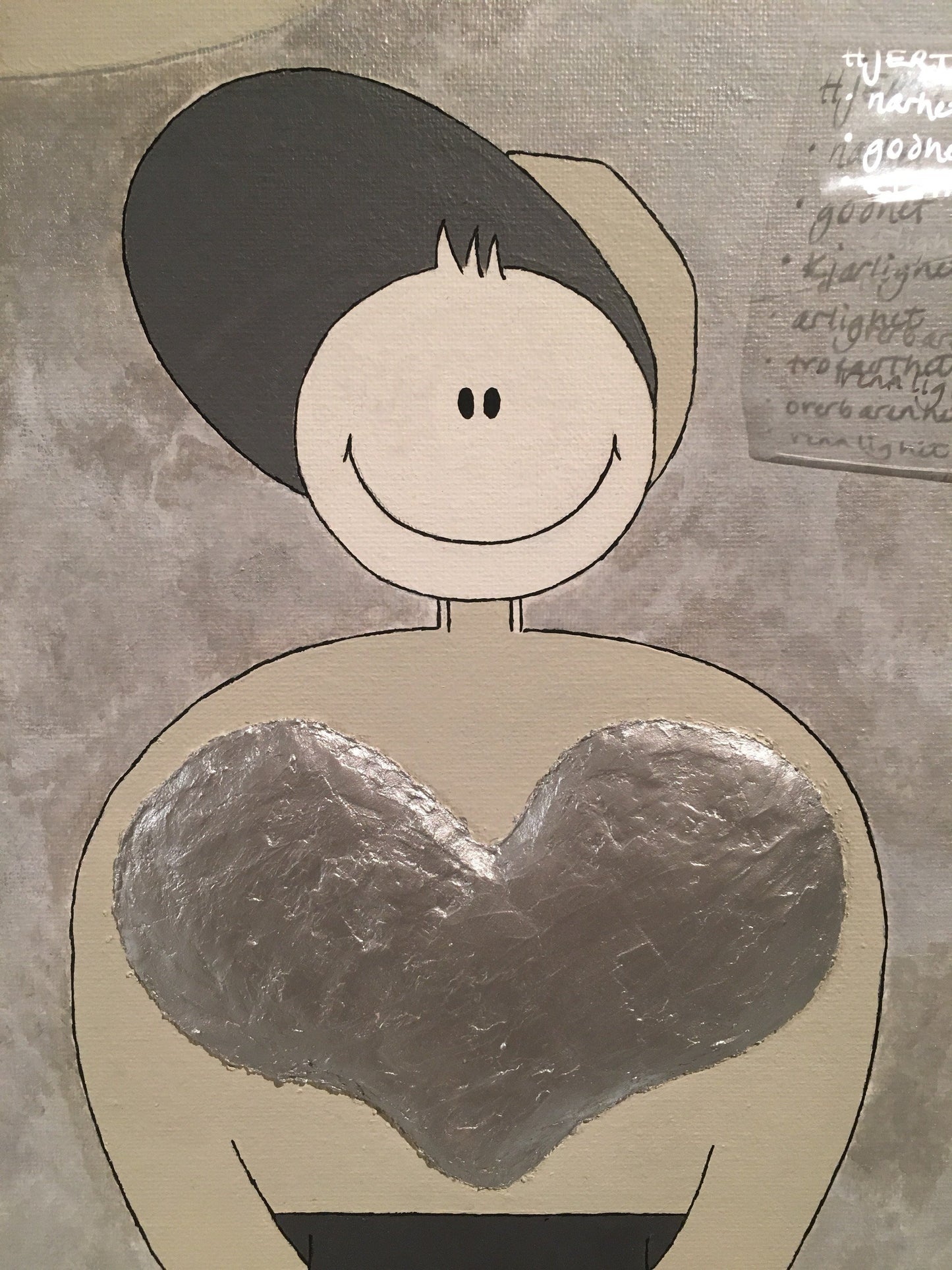 Heart boy in grey